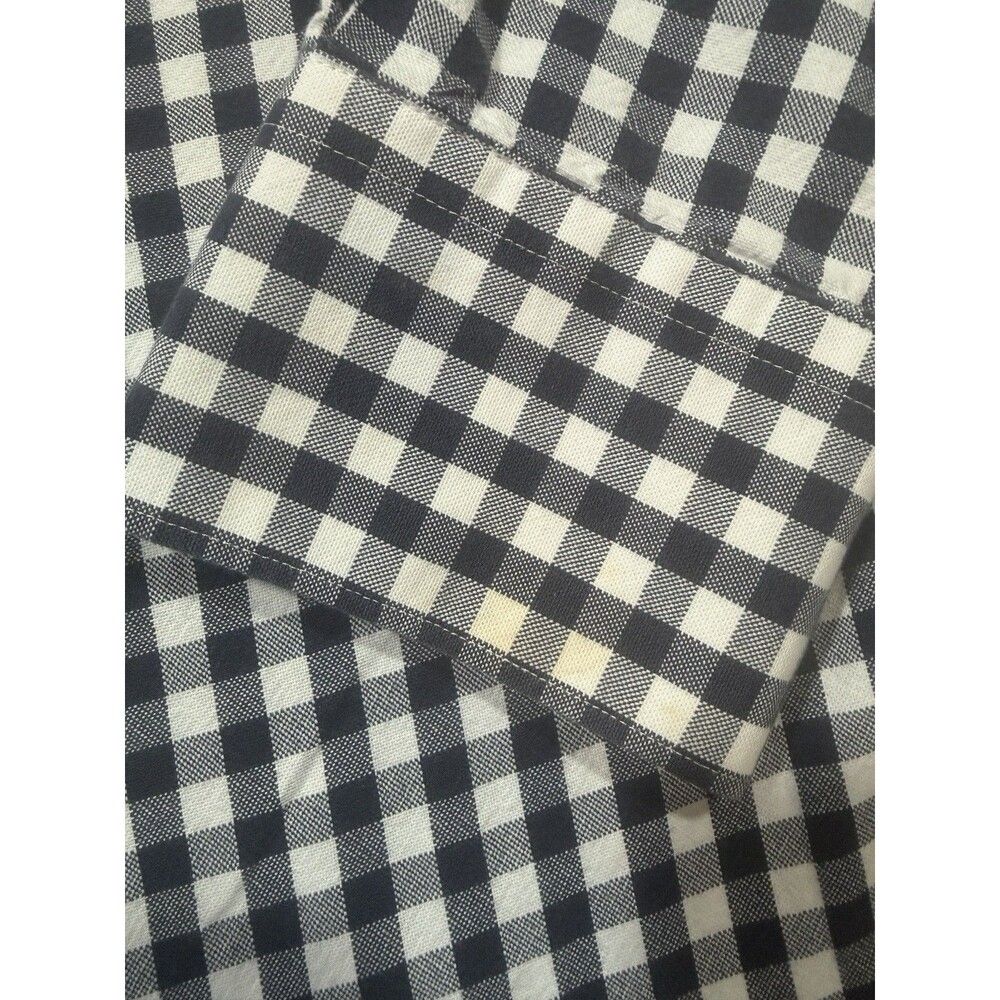 Nordstrom Men’s Regular Fit Dress Shirt Button Down Size Large Black White Plaid - Picture 10 of 11
